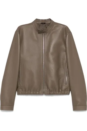 Fendi Chaqueta de piel con efecto texturizado