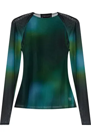 Y-3 Top de manga larga con efecto degradado