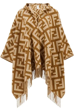 Fendi Poncho con motivo FF en jacquard