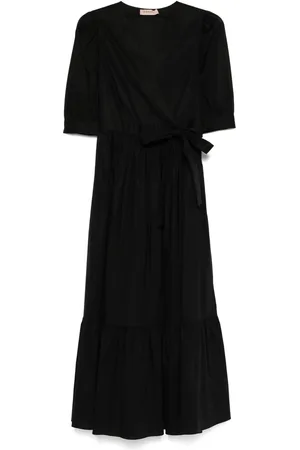 Twin-Set Vestido midi cruzado