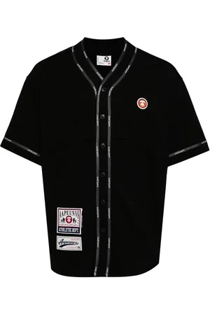 A Bathing Ape Camisa con ribete del logo