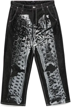 JUNTAE KIM Vaqueros estampados en trompe l