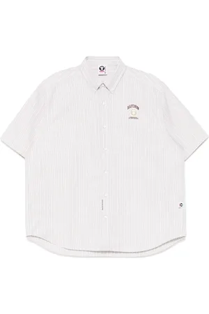 A Bathing Ape Camisa AtAPENOW a rayas con logo Moonface