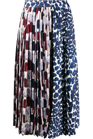 Prada Falda plisada con estampado abstracto