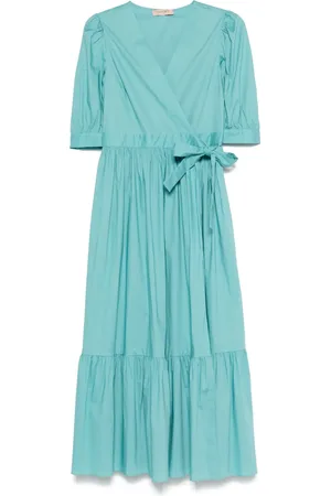 Twin-Set Vestido midi cruzado
