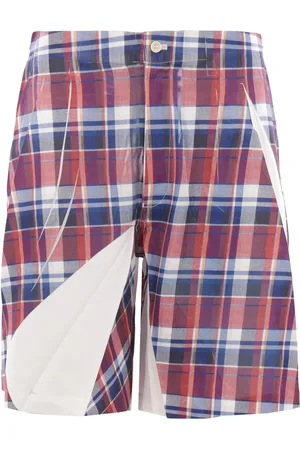 Comme des Garçons Pantalones cortos de sarga a cuadros