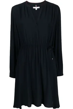 Tommy Hilfiger Vestido fruncido con cuello en V