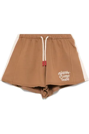 PHILOSOPHY DI LORENZO SERAFINI Pantalones cortos con logo bordado