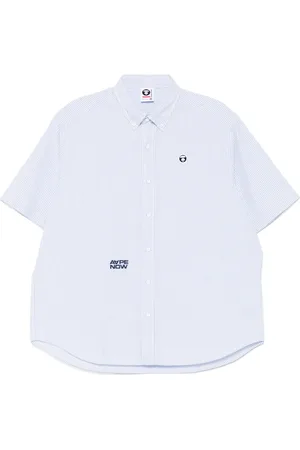 A Bathing Ape Camisa AtAPENOW a rayas con logo Moonface