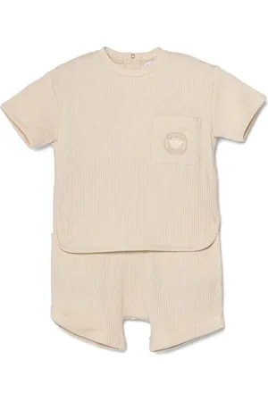 Emporio Armani Set de pantalones cortos y camisetas de canalé