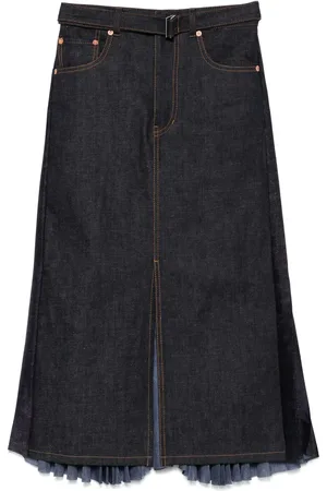SACAI Minifalda con detalle plisado