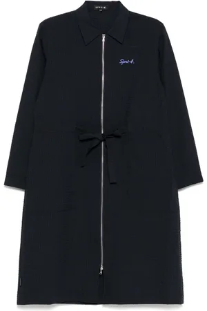 AGNÈS B. Vestido camisero de seersucker