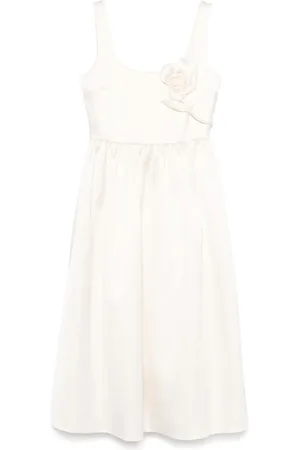 Self-Portrait Vestido midi con apliques florales