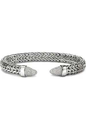 John Hardy Brazalete Spear 50 Flex en plata de ley con diamantes