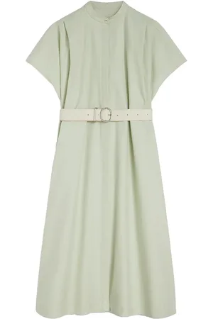 Jil Sander Vestido midi con cinturón