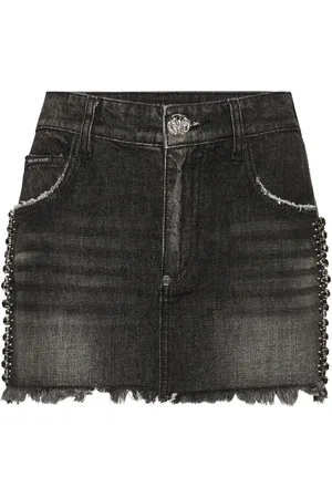 Philipp Plein Minifalda Rib Strass