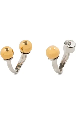 DRIES VAN NOTEN Set de dos anillos con apliques de strass