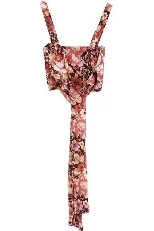 Chloé Top corto con estampado floral
