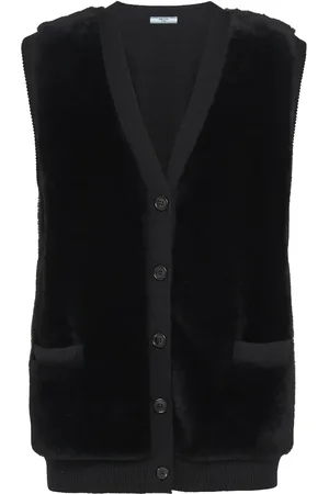 Prada Chaleco con panel de pelo