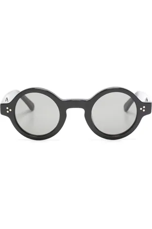 LESCA Gafas de sol con montura redonda y logo