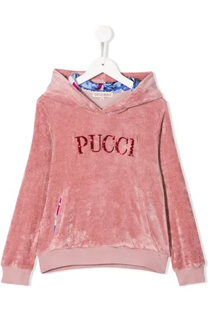 PUCCI Junior Sudadera con capucha y logo de lentejuelas