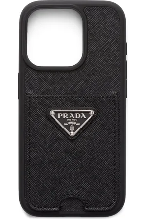 Prada Funda para iPhone 15 Pro con logo triangular