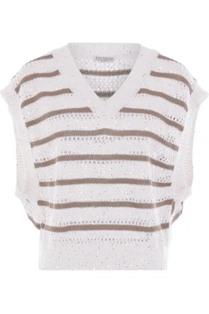 Brunello Cucinelli Top a rayas