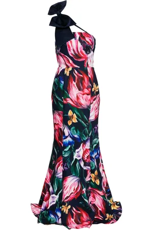 Marchesa Notte Vestido de fiesta Florilegium con estampado floral