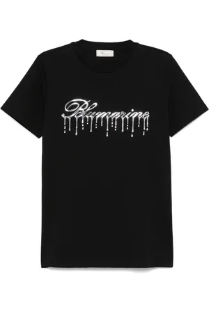 BLUMARINE Camiseta con logo en relieve