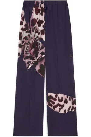 DRIES VAN NOTEN Pantalones con estampado gráfico