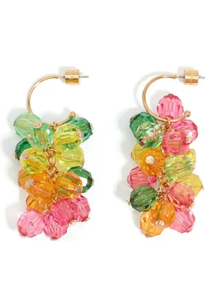 Bimba y Lola Pendientes de aro con detalle de cuentas