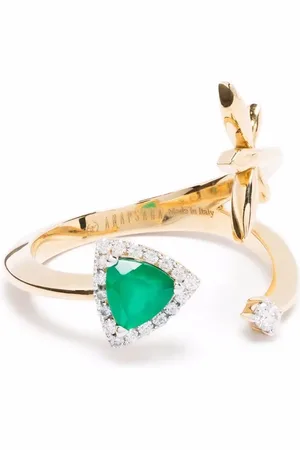ANAPSARA Anillo Micro Trinity en oro amarillo de 18kt con diamantes