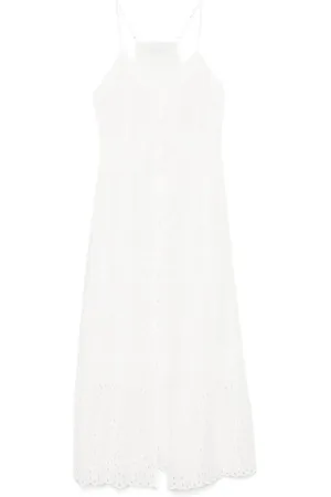 Patrizia Pepe Vestido midi con bordado inglés