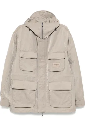 Emporio Armani Chaqueta militar con parche del logo