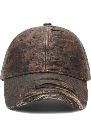 Acne Studios Gorra con monograma y efecto envejecido