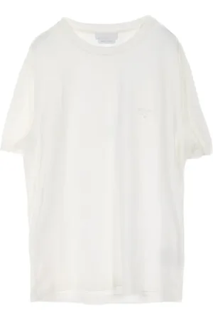 Prada Camiseta bordada con cuello redondo 2010