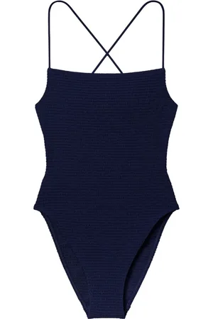 Tory Burch Bañador con detalle fruncido