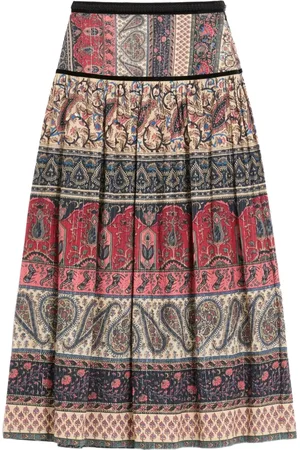 VALENTINO GARAVANI Falda midi con estampado Voyage Imaginaire