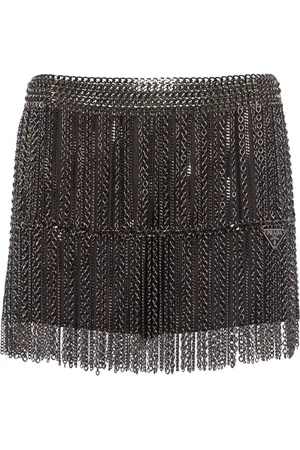 Prada Minifalda con flecos