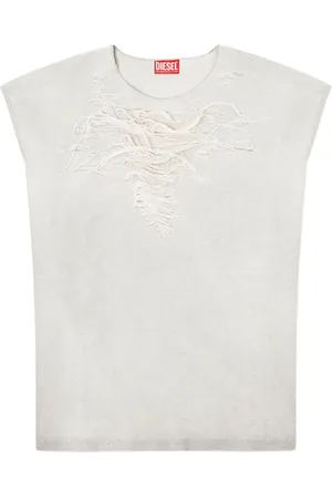 Diesel Camiseta con detalles rasgados