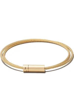 Le Gramme Pulsera Le Câble doble en oro amarillo de 18 ct