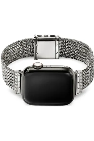 John Hardy Reloj inteligente en plata de ley con diamante con correa de 18 mm