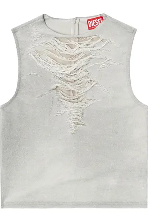 Diesel Top sin mangas con efecto envejecido