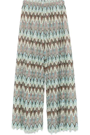 MISS GRANT Pantalones con motivo de ondas
