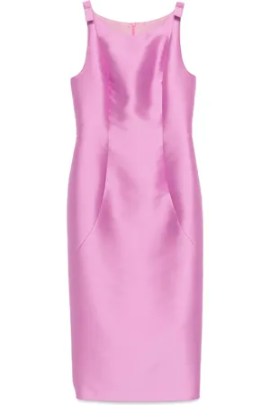 FELY CAMPO Vestido midi con detalle de lazo