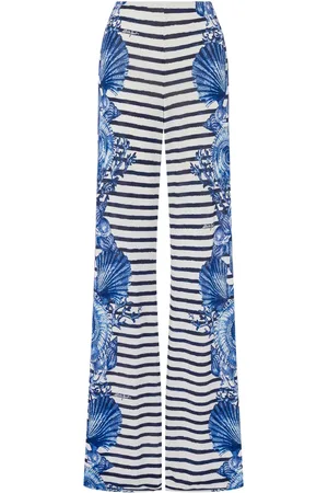 Alberta Ferretti Pantalones anchos a rayas