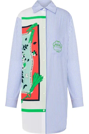 Moschino Vestido camisero con diseño patchwork