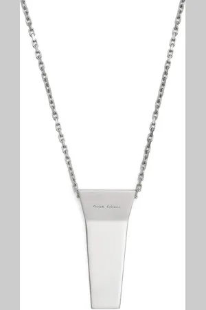 Rick Owens Collar de cadena con logo grabado