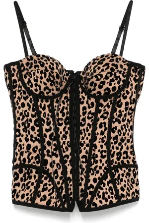 GIUSEPPE DI MORABITO Top estilo corsé estampado