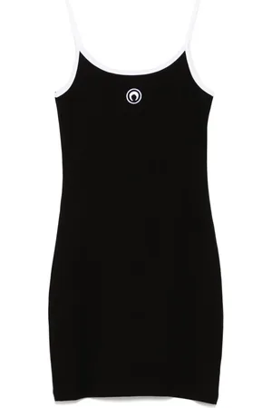 Marine Serre Vestido con logo de luna